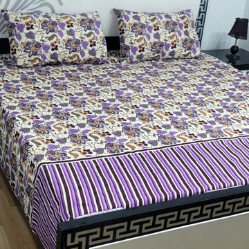 Sherwaan | 3D Crystal cotton single Bed Bedsheets